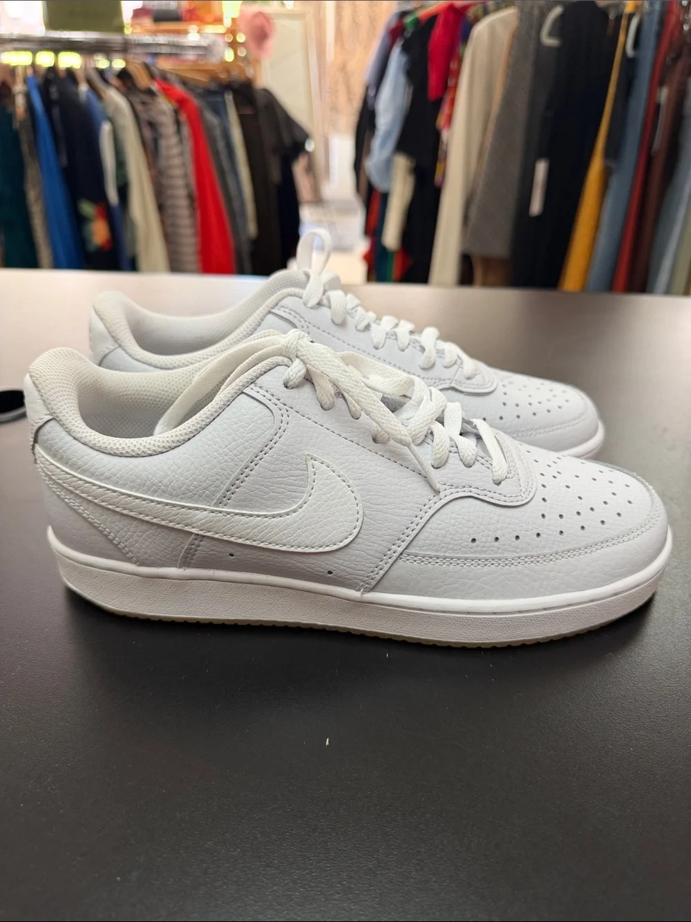 Nike White Low-Top Leather Sneakers